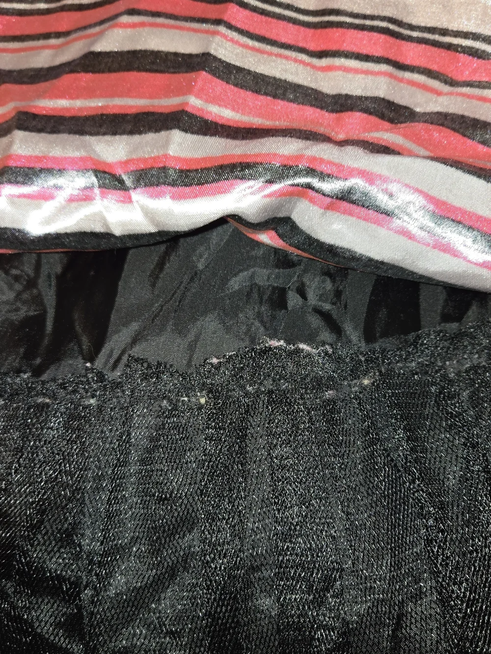 Brooke Lindsay Girls Black and Hot Pink Polka Dot & Striped Party Dress SZ 6